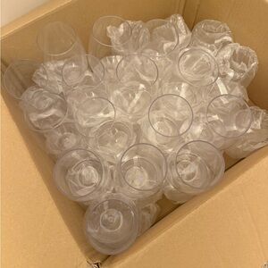 Clear Plastic Stemless Wine Glasses